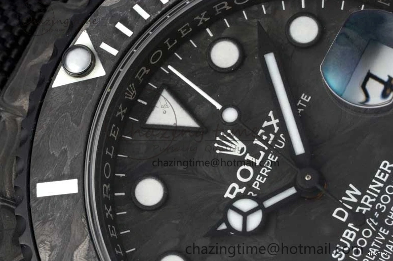 MiroTime 0210 AllSeason Submariner DIW Carbon VSF 1:1 Best Edition Black White Dial on Black Nylon Strap VS 2165